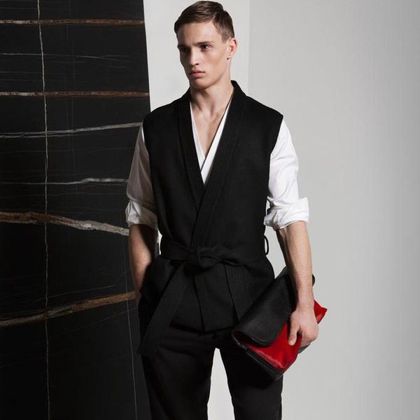 men's wool & blends color solid woolen coat spring autumn vest european and american fashion trendy slim sleeveless jacket, Black
men's wool & blends color solid woolen coat spring autumn vest european and american fashion trendy slim sleeveless jacket, Black