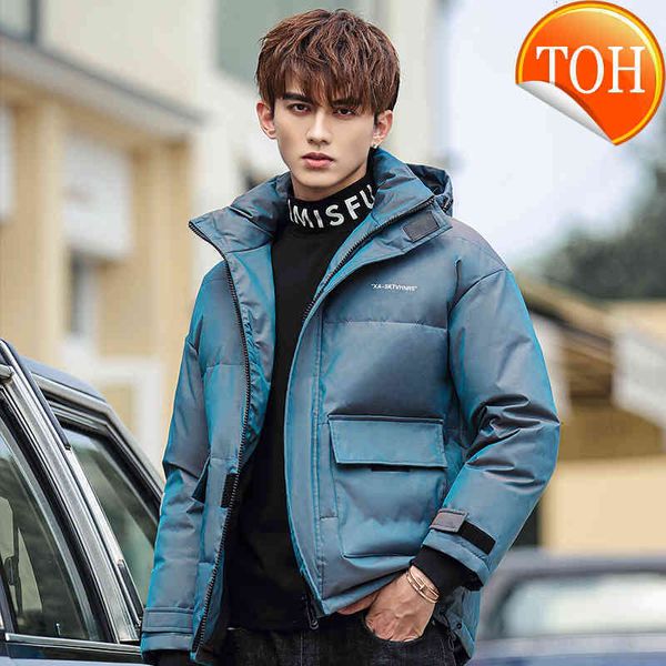 men's winter gradient national cotton shiny reflective down jacket couple bread coat men parka, Black
men's winter gradient national cotton shiny reflective down jacket couple bread coat men parka, Black