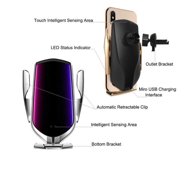 cell phone mounts & holders smart sensor wireless car charger mount automatic clamping 10w fast charging for od889
cell phone mounts & holders smart sensor wireless car charger mount automatic clamping 10w fast charging for od889