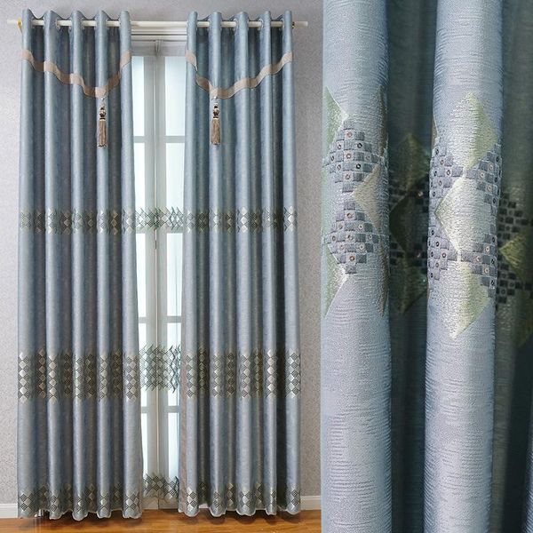 modern simple embroidered curtains with sequin embroidery craft thickening blackout curtain & drapes
modern simple embroidered curtains with sequin embroidery craft thickening blackout curtain & drapes