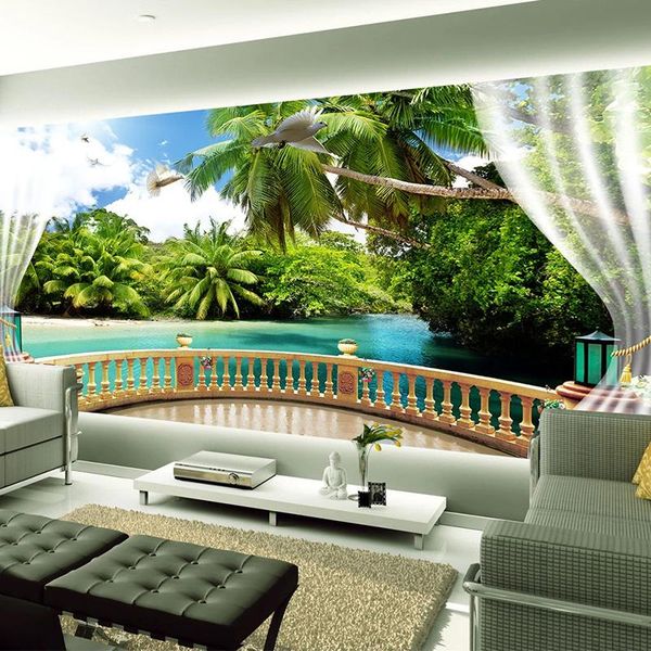 wallpapers custom any size mural wallpaper 3d balcony seascape wall painting living room study self-adhesive waterproof canvas
wallpapers custom any size mural wallpaper 3d balcony seascape wall painting living room study self-adhesive waterproof canvas