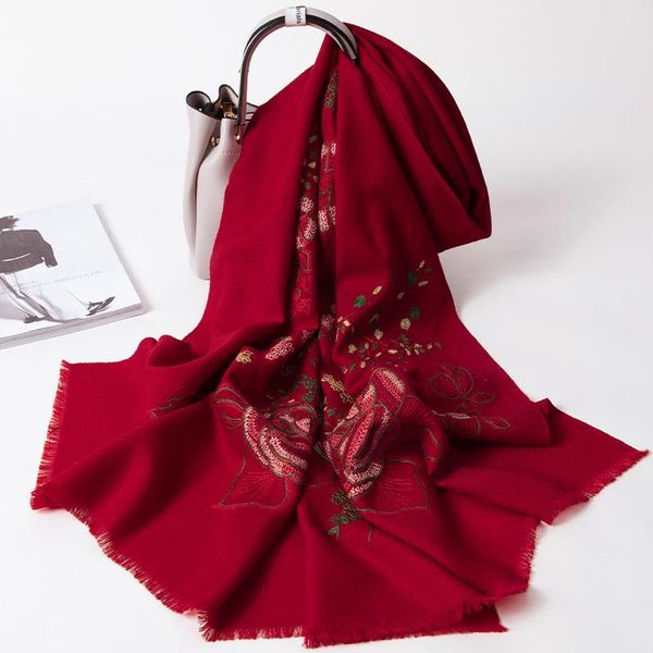 scarves pure wool women winter shawls wraps ladies pashmina warm embroidery neck scarf red stole echarpe femme large size, Blue;gray
scarves pure wool women winter shawls wraps ladies pashmina warm embroidery neck scarf red stole echarpe femme large size, Blue;gray