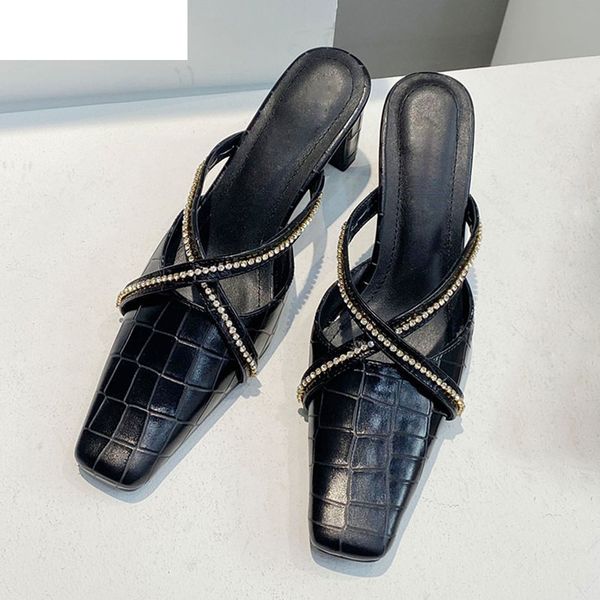 sandals square toe crystal cross cut outs slippers women shiny leather chunky high heel summer party dress shoes for ladies b, Black
sandals square toe crystal cross cut outs slippers women shiny leather chunky high heel summer party dress shoes for ladies b, Black