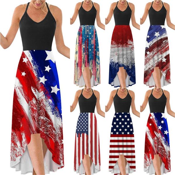 independence day pregnant women's dress with suspender high waist printed medium long skirt leaky back maternity dresses, White
independence day pregnant women's dress with suspender high waist printed medium long skirt leaky back maternity dresses, White