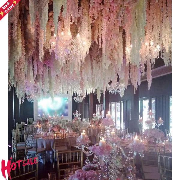 100pcs/lot 24 colors artificial silk flower wisteria vine home garden wall hanging rattan diy party wedding decoration decorative flowers &
100pcs/lot 24 colors artificial silk flower wisteria vine home garden wall hanging rattan diy party wedding decoration decorative flowers &