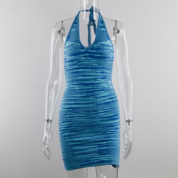 v neck knitted dress blue women halter neck backless bandage summer beach sleeveless mini dresses, Black;gray
v neck knitted dress blue women halter neck backless bandage summer beach sleeveless mini dresses, Black;gray