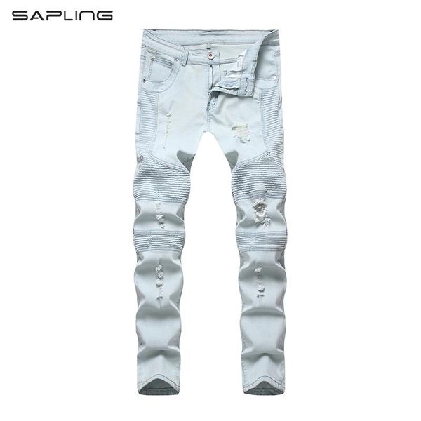 hip hop rock moto jeans men's distressed ripped punk jean pant skinny stretch biker male straight pants big size 42, Blue
hip hop rock moto jeans men's distressed ripped punk jean pant skinny stretch biker male straight pants big size 42, Blue