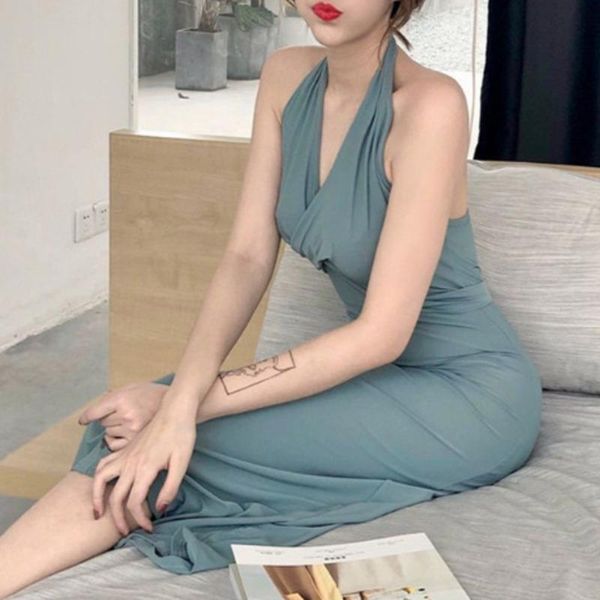 spring korean temperament blue grey halter neck high waist bandage mini dress fashion women w6d6 casual dresses, Black;gray
spring korean temperament blue grey halter neck high waist bandage mini dress fashion women w6d6 casual dresses, Black;gray