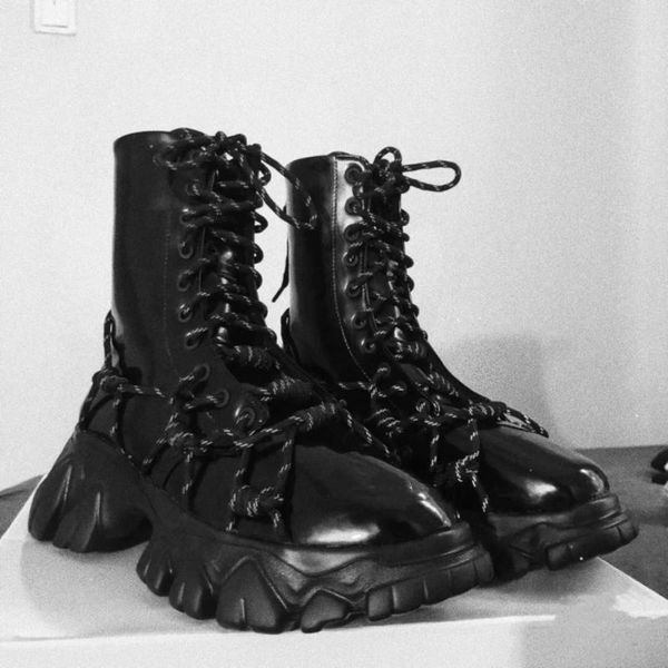 boots patent leather shoes woman platform round toe botas mujer lace up zapatos de mid calf fashion ladies sneakers, Black
boots patent leather shoes woman platform round toe botas mujer lace up zapatos de mid calf fashion ladies sneakers, Black
