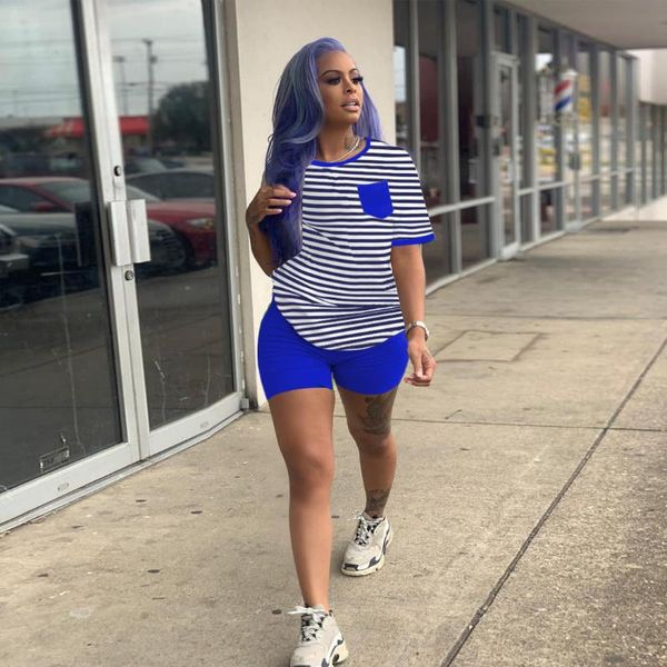 women's tracksuits donsignet fashion suit summer casual round neck pullover striped stitching pocket shorts sports two-piece, Gray
women's tracksuits donsignet fashion suit summer casual round neck pullover striped stitching pocket shorts sports two-piece, Gray