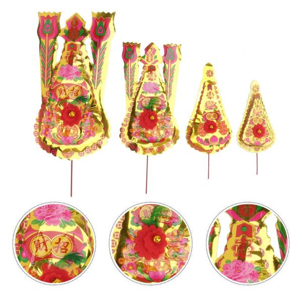 4pcs censer fortune flower delicate home decor sacrifice prop fragrance lamps