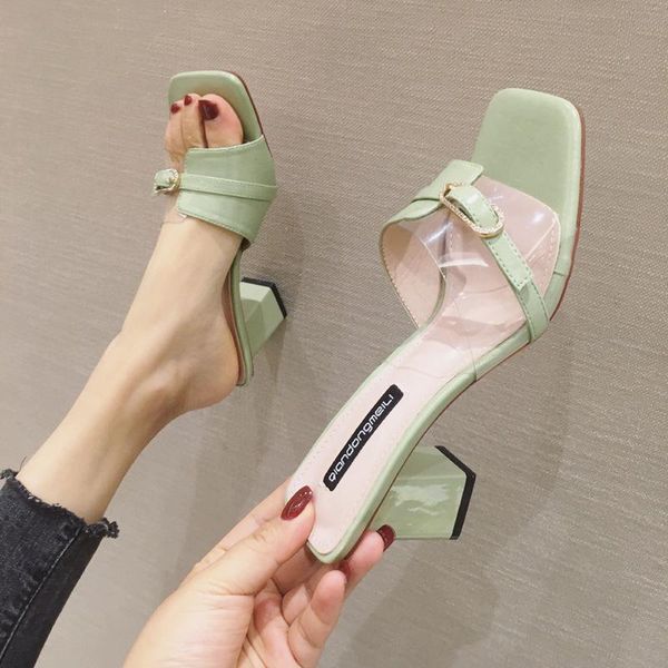 patchwork microfiber&pvc open toe flip flops women embelish crystal buckle strap square sandalias chunky high heels sandals, Black
patchwork microfiber&pvc open toe flip flops women embelish crystal buckle strap square sandalias chunky high heels sandals, Black