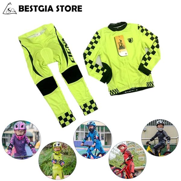 kids cycling jersey set long sleeve breathable boys girls bike suit ropa ciclismo uv protection children sports clothing maillot racing sets, Black;blue
kids cycling jersey set long sleeve breathable boys girls bike suit ropa ciclismo uv protection children sports clothing maillot racing sets, Black;blue