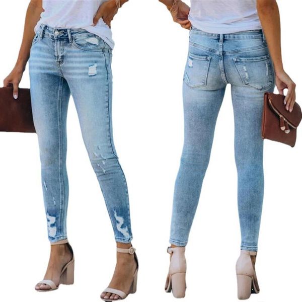 women's jeans womens high waist skinny long pants stretch leggings casual denim trousers, Blue
women's jeans womens high waist skinny long pants stretch leggings casual denim trousers, Blue
