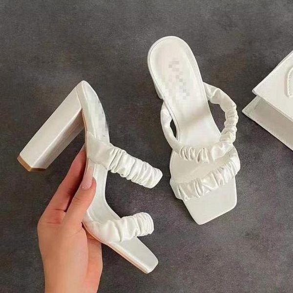 slippers 2021 fashion square high heels women summer shoes pu pleated ytmtloy house zapatillas mujer casa sapato, Black
slippers 2021 fashion square high heels women summer shoes pu pleated ytmtloy house zapatillas mujer casa sapato, Black