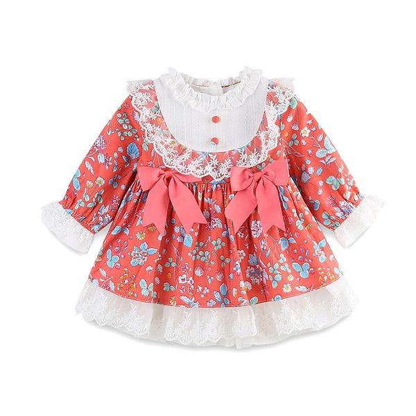 girl's dresses spanish girls long sleeve dress 2021 children clothes lolita turkish princess party kids baby floral lace baptism frock, Red;yellow
girl's dresses spanish girls long sleeve dress 2021 children clothes lolita turkish princess party kids baby floral lace baptism frock, Red;yellow
