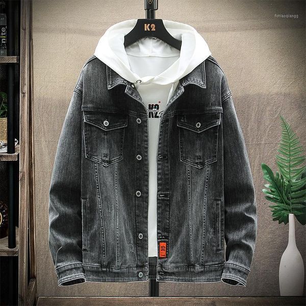mens grey denim jackets autumn fashion jean retro men cotton loose coats casual coats,y5538 men's, Black;brown
mens grey denim jackets autumn fashion jean retro men cotton loose coats casual coats,y5538 men's, Black;brown