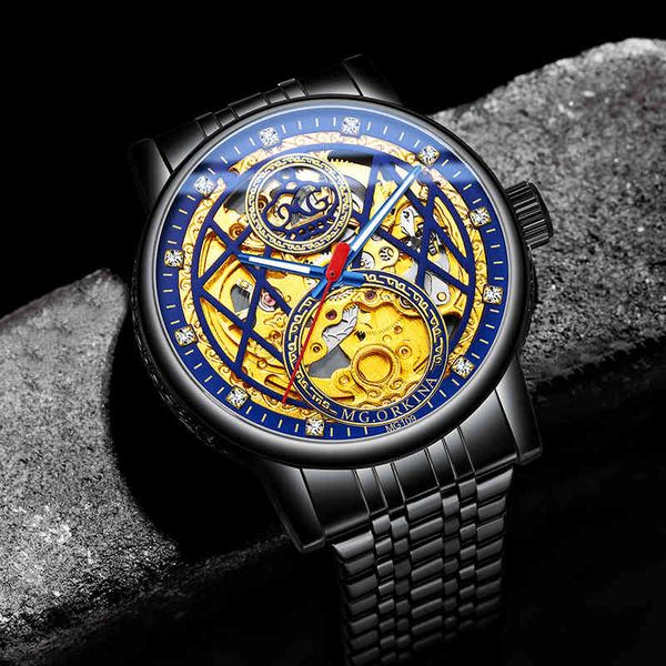 orkina holle grave full black clock blue hands mechanical watches brand luxury rvs montre homme, Slivery;brown
orkina holle grave full black clock blue hands mechanical watches brand luxury rvs montre homme, Slivery;brown