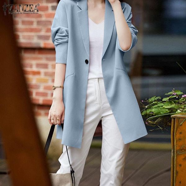 women's suits & blazers elegant solid coats blazer 2022 long sleeve outwears female single button overcoats oversized office lady tun, White;black
women's suits & blazers elegant solid coats blazer 2022 long sleeve outwears female single button overcoats oversized office lady tun, White;black