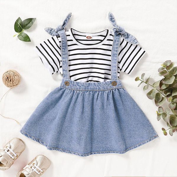 toddler baby girls clothes striped print t shirt suspender denim skirts outfits girl clothing set 1 2 3 years, White
toddler baby girls clothes striped print t shirt suspender denim skirts outfits girl clothing set 1 2 3 years, White