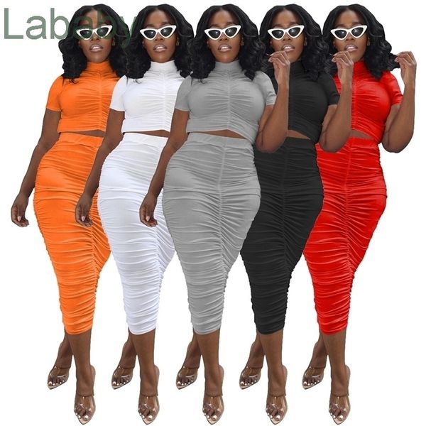 2022 summer women two piece dress sets short sleeved high waist ruched skirt pleated suit bodycon streetwear, White
2022 summer women two piece dress sets short sleeved high waist ruched skirt pleated suit bodycon streetwear, White