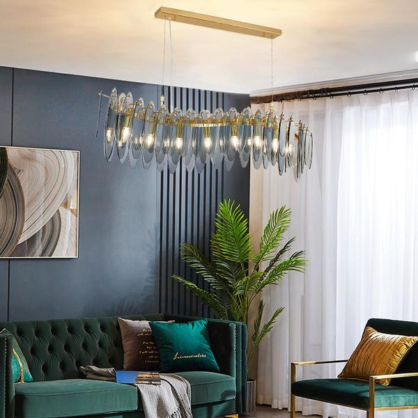 pendant lamps light luxury post-modern bar counter restaurant long chandelier designer's lamp smoky gray glass
pendant lamps light luxury post-modern bar counter restaurant long chandelier designer's lamp smoky gray glass