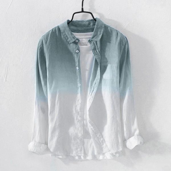 gradient men shirts summer men's long sleeve blouse cool and thin breathable hanging dyed button up shirt chemise homme casual, White;black
gradient men shirts summer men's long sleeve blouse cool and thin breathable hanging dyed button up shirt chemise homme casual, White;black
