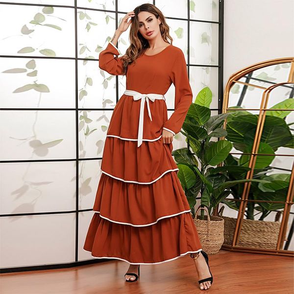 ethnic clothing round neck long-sleeved lace-up waist chiffon big swing dress long skirt latest elegant women, Red
ethnic clothing round neck long-sleeved lace-up waist chiffon big swing dress long skirt latest elegant women, Red