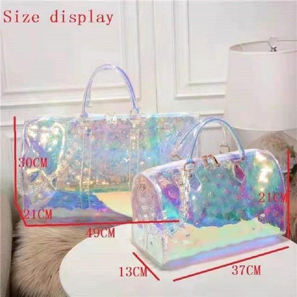 luxury large-capacity holographic printing transparent sports handbag for women pvc short-distance laser travel bag duffel bags
luxury large-capacity holographic printing transparent sports handbag for women pvc short-distance laser travel bag duffel bags