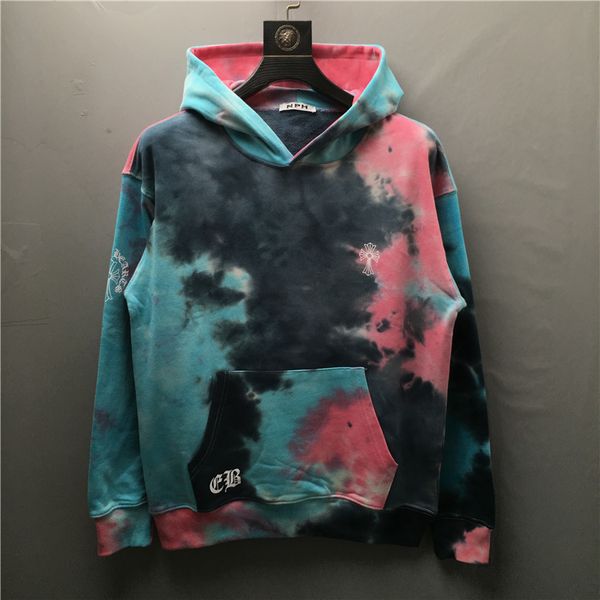 21 autumn winter tide brand new net red ins super fire letter cross tie dye printed hooded sweater men's and w, Black
21 autumn winter tide brand new net red ins super fire letter cross tie dye printed hooded sweater men's and w, Black