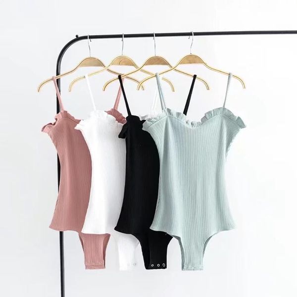 spaghetti strap ruffles bodysuit leotard women jumpsuit tank body suit one piece camisole women's jumpsuits & rompers, Black;white
spaghetti strap ruffles bodysuit leotard women jumpsuit tank body suit one piece camisole women's jumpsuits & rompers, Black;white