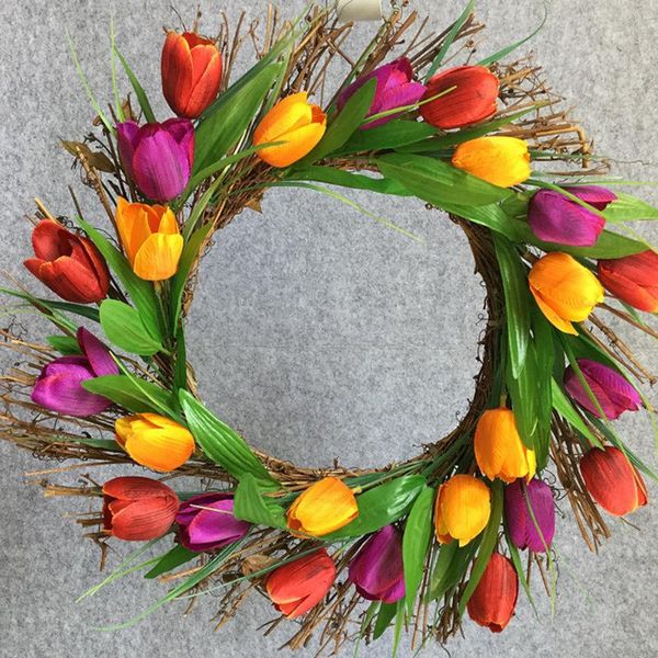 decorative flowers & wreaths 40cm european style artificial tulip garland home door wall decoration hanging rattan circle festival party orn
decorative flowers & wreaths 40cm european style artificial tulip garland home door wall decoration hanging rattan circle festival party orn