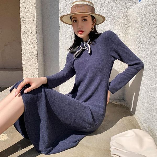 casual dresses 2021 early autumn korean haze blue long sleeve fried street show thin temperament ladies, Black;gray
casual dresses 2021 early autumn korean haze blue long sleeve fried street show thin temperament ladies, Black;gray