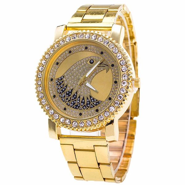 wristwatches fashion women watch luxury stainless steel rhinestone hawk pattern quartz wristwatch ladies dress clock relogio feminino, Slivery;brown
wristwatches fashion women watch luxury stainless steel rhinestone hawk pattern quartz wristwatch ladies dress clock relogio feminino, Slivery;brown
