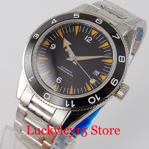 wristwatches fashional self winidng 41mm mechanical men wristwatch rotating bezel black dial st / miyota movement, Slivery;brown
wristwatches fashional self winidng 41mm mechanical men wristwatch rotating bezel black dial st / miyota movement, Slivery;brown