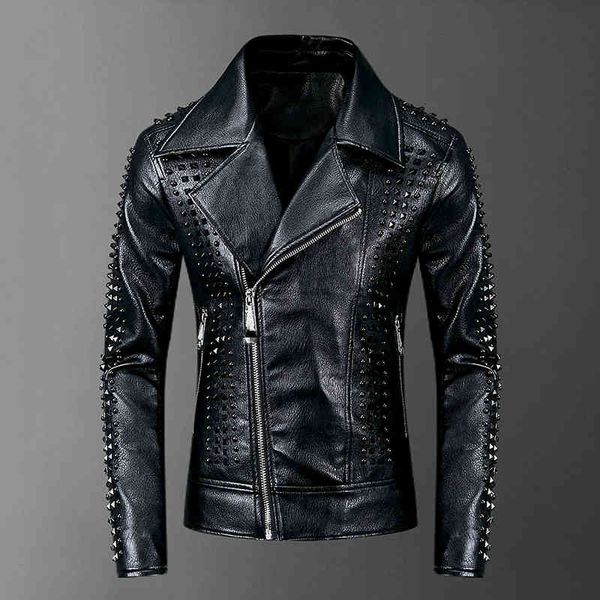women's fur & faux rivet motorcyle leather jacket men jaqueta motoqueiro chaqueta cuero 2021 punk rock dj stage coat, Black
women's fur & faux rivet motorcyle leather jacket men jaqueta motoqueiro chaqueta cuero 2021 punk rock dj stage coat, Black