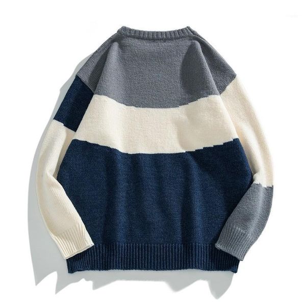 men's sweaters harajuku knitted sweater winter 2021 fashion cotton striped pullove male loose pullover jersey de hombre, White;black
men's sweaters harajuku knitted sweater winter 2021 fashion cotton striped pullove male loose pullover jersey de hombre, White;black