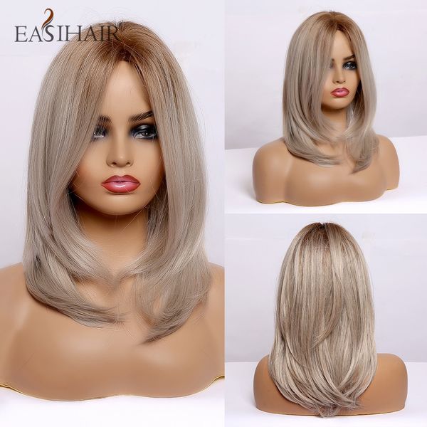 medium ombre brown gold synthetic wig for women daily natural straight cosplay wigs heat resistant, Black
medium ombre brown gold synthetic wig for women daily natural straight cosplay wigs heat resistant, Black