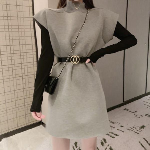 two piece dress autumn 2021 korean version long-sleeved t-shirt blouse + casual vest skirt two-piece fashion suit for women, White
two piece dress autumn 2021 korean version long-sleeved t-shirt blouse + casual vest skirt two-piece fashion suit for women, White
