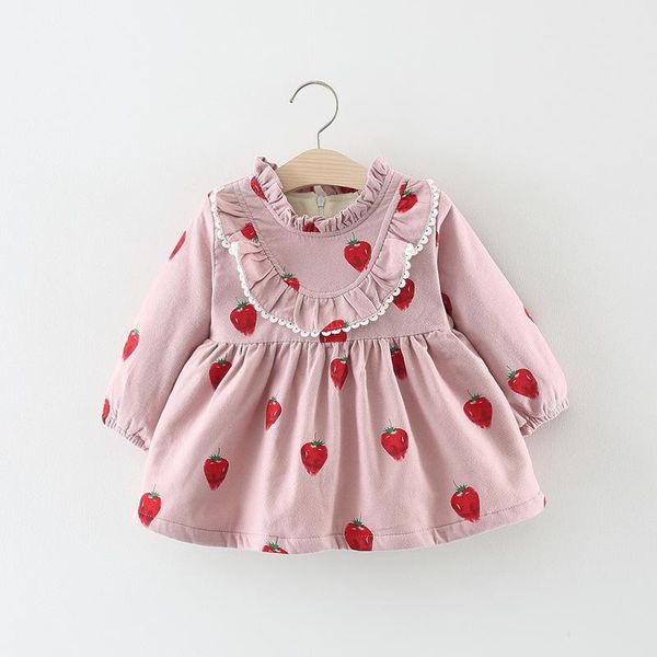girl's dresses fashion strawberry print baby girls clothes autumn toddler full sleeve princess costume ruffles party sweet clothing, Red;yellow
girl's dresses fashion strawberry print baby girls clothes autumn toddler full sleeve princess costume ruffles party sweet clothing, Red;yellow