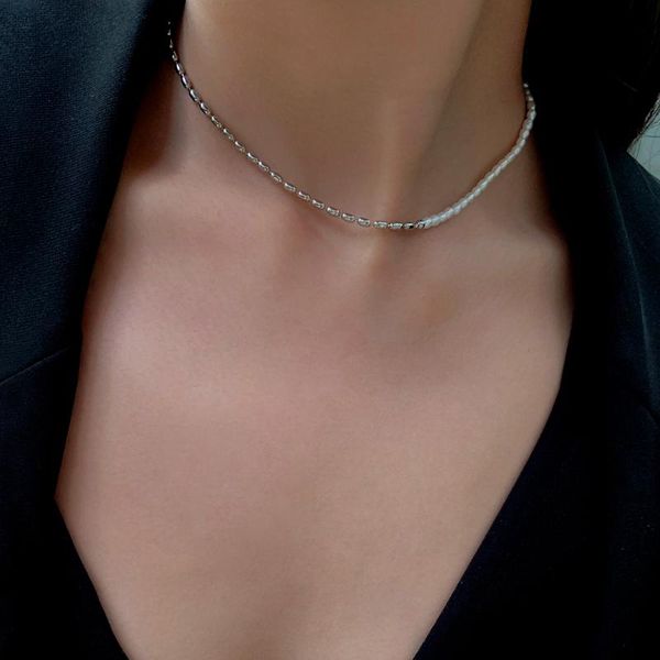 chokers high level natural fresh water pearl stitching necklace design, Golden;silver
chokers high level natural fresh water pearl stitching necklace design, Golden;silver