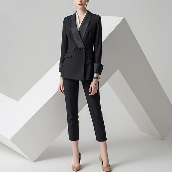 women's two piece pants arrival ladies formal business trouser suit female 2 set women suits blazer and pencil woman, White
women's two piece pants arrival ladies formal business trouser suit female 2 set women suits blazer and pencil woman, White