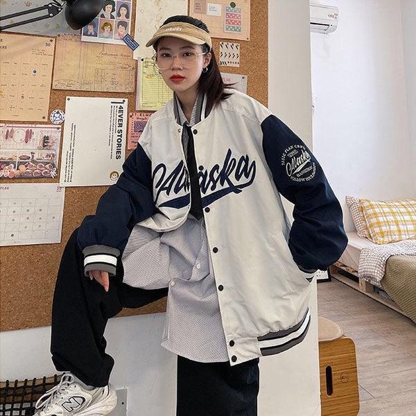 women's jackets baseball uniform for women 2021 spring and autumn high-quality loose thin couple retro clothes oversized jacket, Black;brown
women's jackets baseball uniform for women 2021 spring and autumn high-quality loose thin couple retro clothes oversized jacket, Black;brown