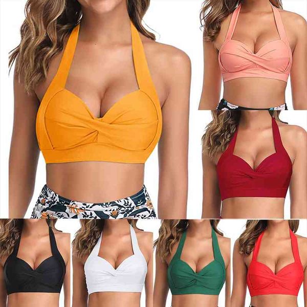 swimsuit women summer fashion multi color swimwear ladies casual halter ruched high waist bikini blouse, White;black
swimsuit women summer fashion multi color swimwear ladies casual halter ruched high waist bikini blouse, White;black