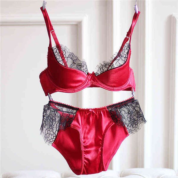 nxy set lingerie underwear bras lace cups thin set ajusted pink black red brassiere panties for elegant women 1128, Red;black
nxy set lingerie underwear bras lace cups thin set ajusted pink black red brassiere panties for elegant women 1128, Red;black