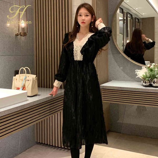 dresses spring korean style v-neck stitching ruffle elastic waist fashion long women evening party casual es, Black;gray
dresses spring korean style v-neck stitching ruffle elastic waist fashion long women evening party casual es, Black;gray