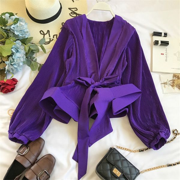 neploe ruched pleated ruffles blusa sashes vintage grace women blouse 2021 spring autumn new fashion elegant v-neck shirt 69273, White
neploe ruched pleated ruffles blusa sashes vintage grace women blouse 2021 spring autumn new fashion elegant v-neck shirt 69273, White