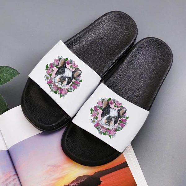 slippers cute cartoon dog women slides non-slip sandals soft sole flip flops bathroom home beach couples female shoes, Black 
slippers cute cartoon dog women slides non-slip sandals soft sole flip flops bathroom home beach couples female shoes, Black