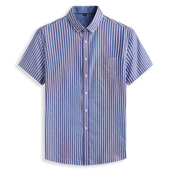 summer 2021 men's plus size business casual stripe short sleeve shirt dress shirts, White;black
summer 2021 men's plus size business casual stripe short sleeve shirt dress shirts, White;black