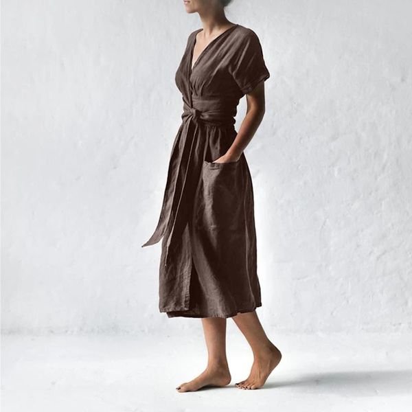 casual dresses solid v-collar dress women short sleeve korean pocket brief oversize bandage long sukienki damskie #g3, Black;gray
casual dresses solid v-collar dress women short sleeve korean pocket brief oversize bandage long sukienki damskie #g3, Black;gray